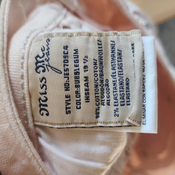 Miss Me Straight Leg Cropped  Jeans in Pale Pink Size 28 - Picture 12 of 14